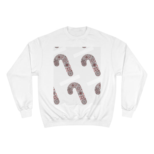 Candy Cane Champion Sweatshirt | Cozy Holiday Apparel, Christmas Sweater, Gift for Her, Winter Fashion, Festive Outfit