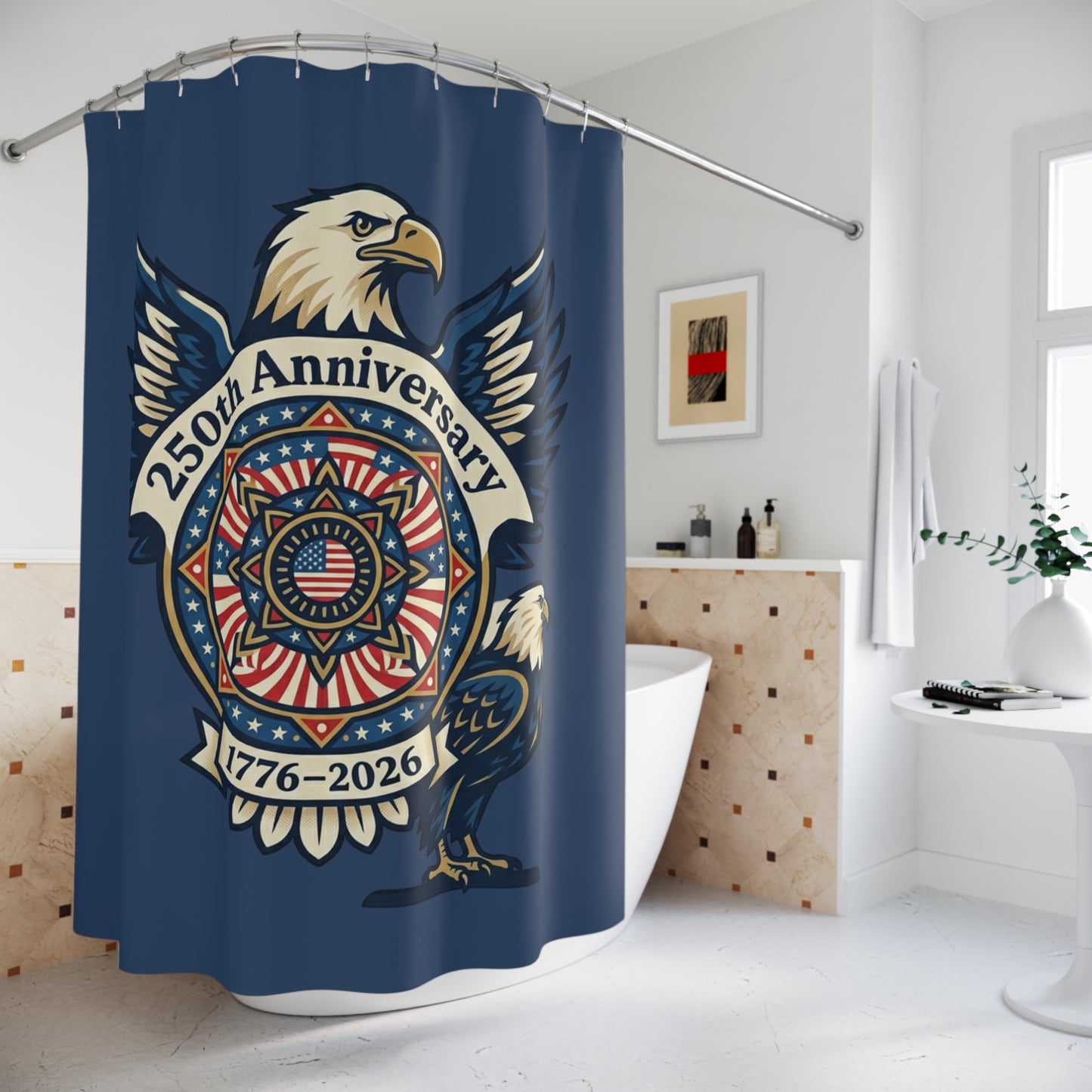 Shower Curtain – 250th Anniversary Eagle Patriotic 1776–2026