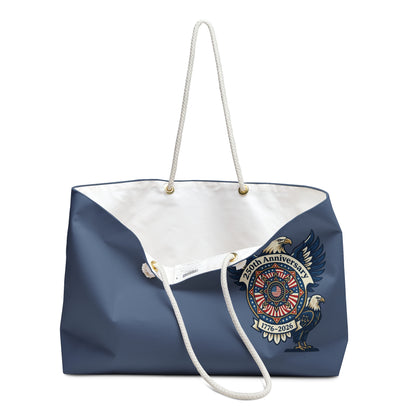 Patriotic 250th Anniversary Weekender Bag — Eagle & Liberty Seal Travel Tote