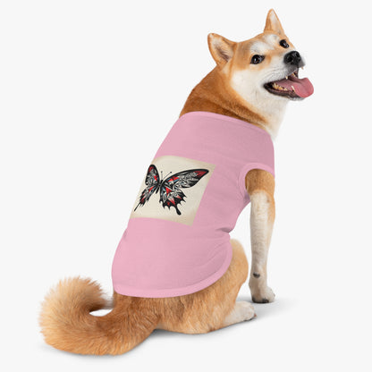 Butterfly Pet Tank Top, Summer Pet Apparel, Cute Dog Shirt, Stylish Cat Tank, Pet Gift for Warm Days, Pet Fashion