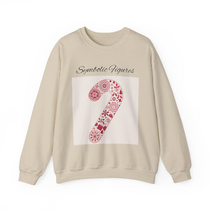Stylish Candy Cane Sweatshirt for Cozy Winter Days, Unisex Crewneck, Holiday Apparel, Christmas Gift, Winter Wardrobe, Seasonal Fashion