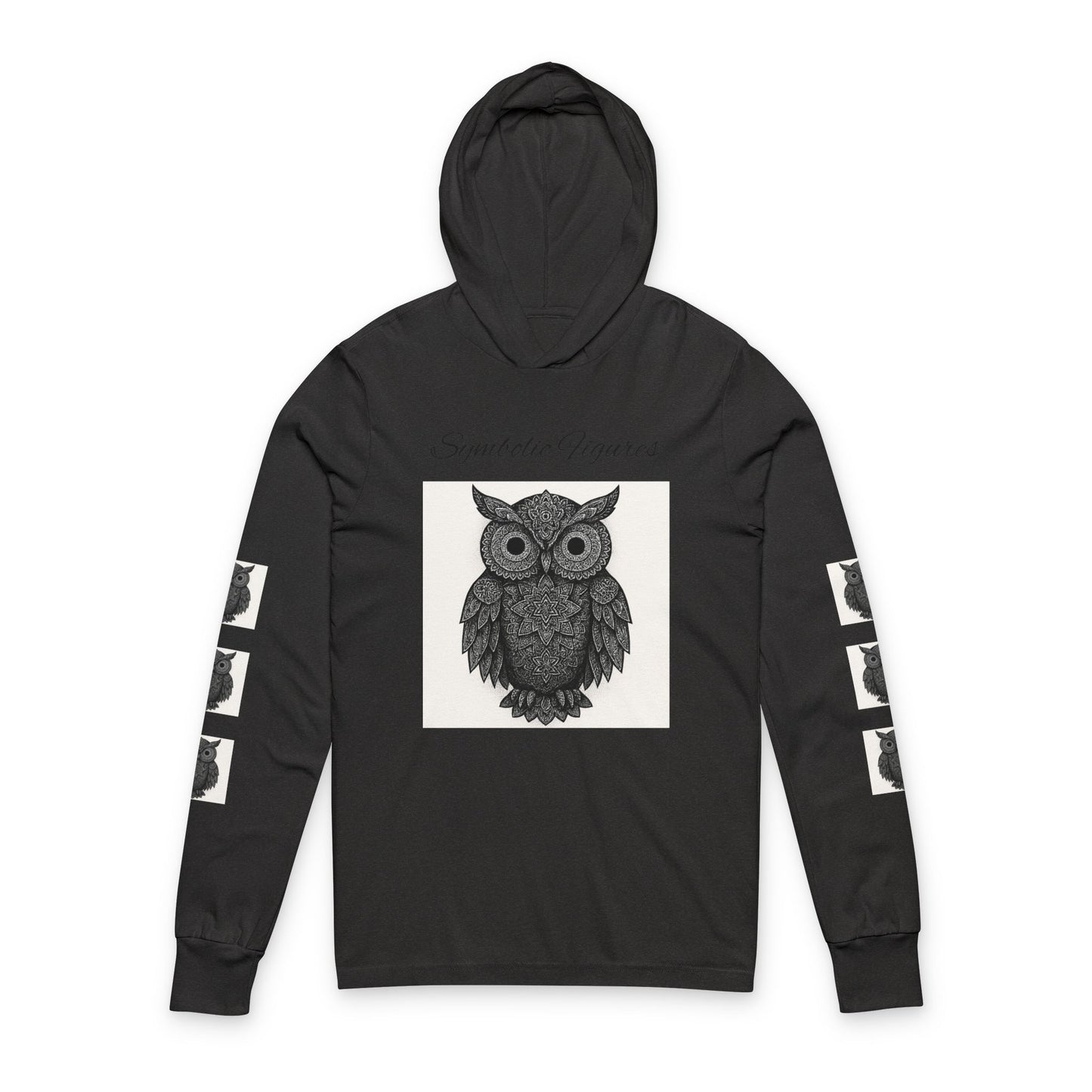 Owl Graphic Unisex Hoodie, Cozy Long Sleeve Tee for Nature Lovers, Unique Gift for Owl Lovers, Ideal for Fall, Halloween, and Everyday Wear