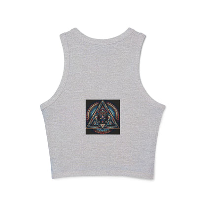 Bohemian Spirit Racer Tank Top | Yoga, Festival Wear, Summer Vibes, Comfortable Top, Graphic Tee
