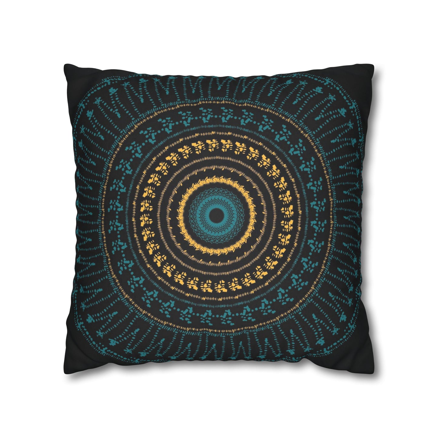 Mandala Faux Suede Pillowcase, Decorative Throw Pillow, Boho Home Decor, Unique Gift, Cozy Living Room Accent