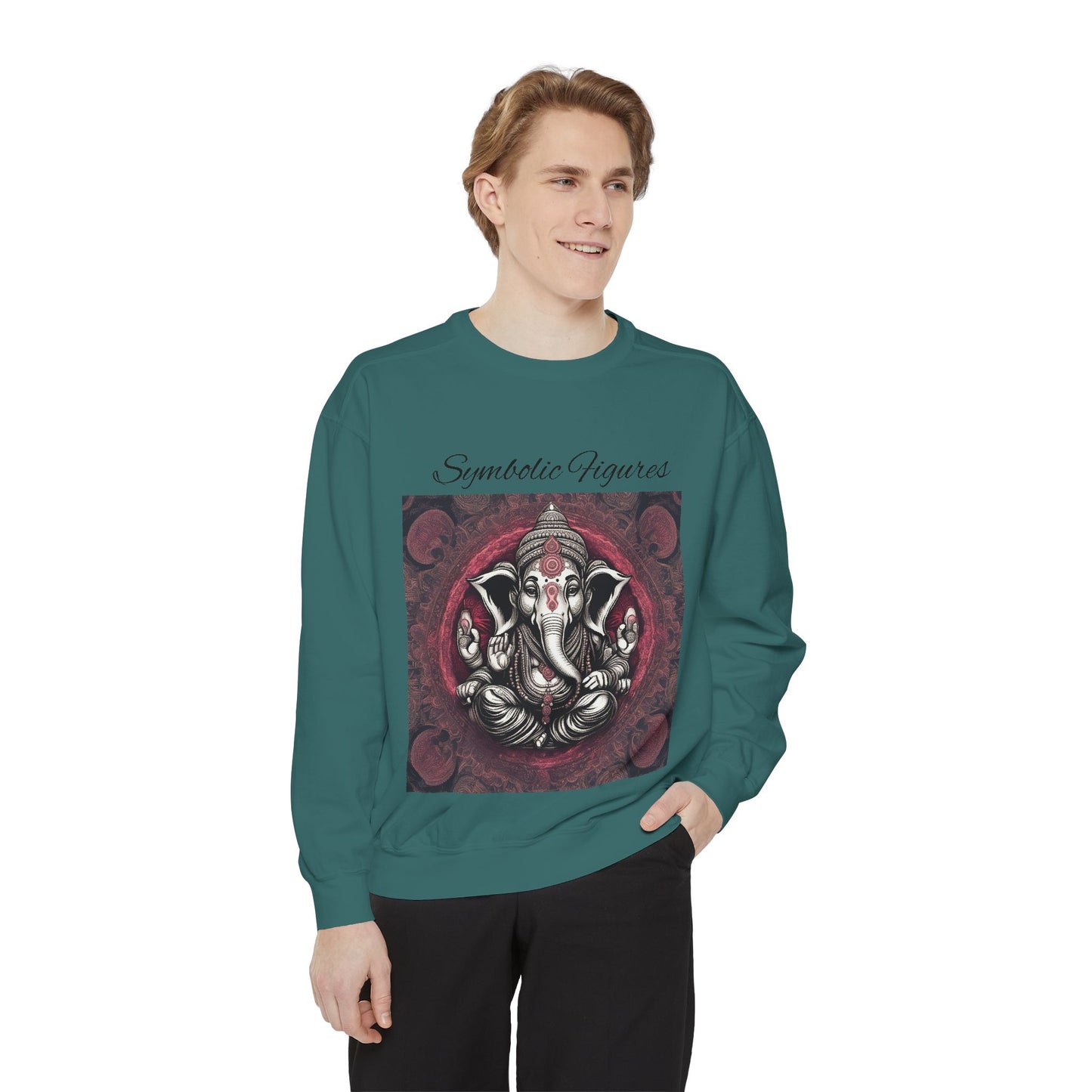 Bohemian-Inspired Unisex Sweatshirt, Trendy Casual Wear, Comfortable Gift, Fashion Layering Piece, Art-Inspired Clothing