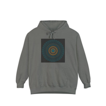 Cosy Unisex Garment-Dyed Hoodie with Unique Red Design | Ideal for Casual Wear, Gift Ideas, Men & Women, Cozy Layering, Fall Fashion