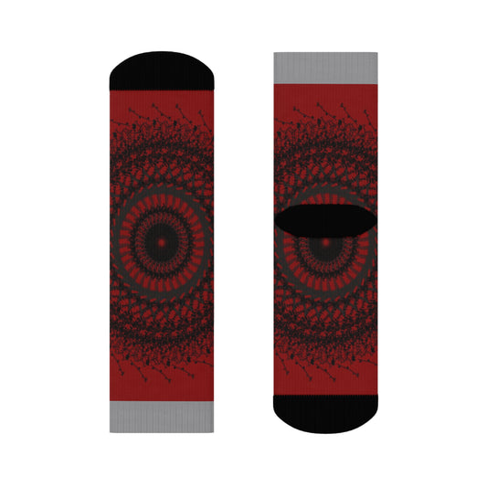 Unique Mandala Pattern Crew Socks for Comfort & Style
