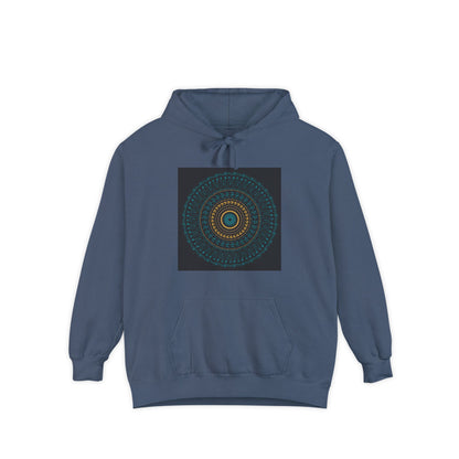 Cosy Unisex Garment-Dyed Hoodie with Unique Red Design | Ideal for Casual Wear, Gift Ideas, Men & Women, Cozy Layering, Fall Fashion