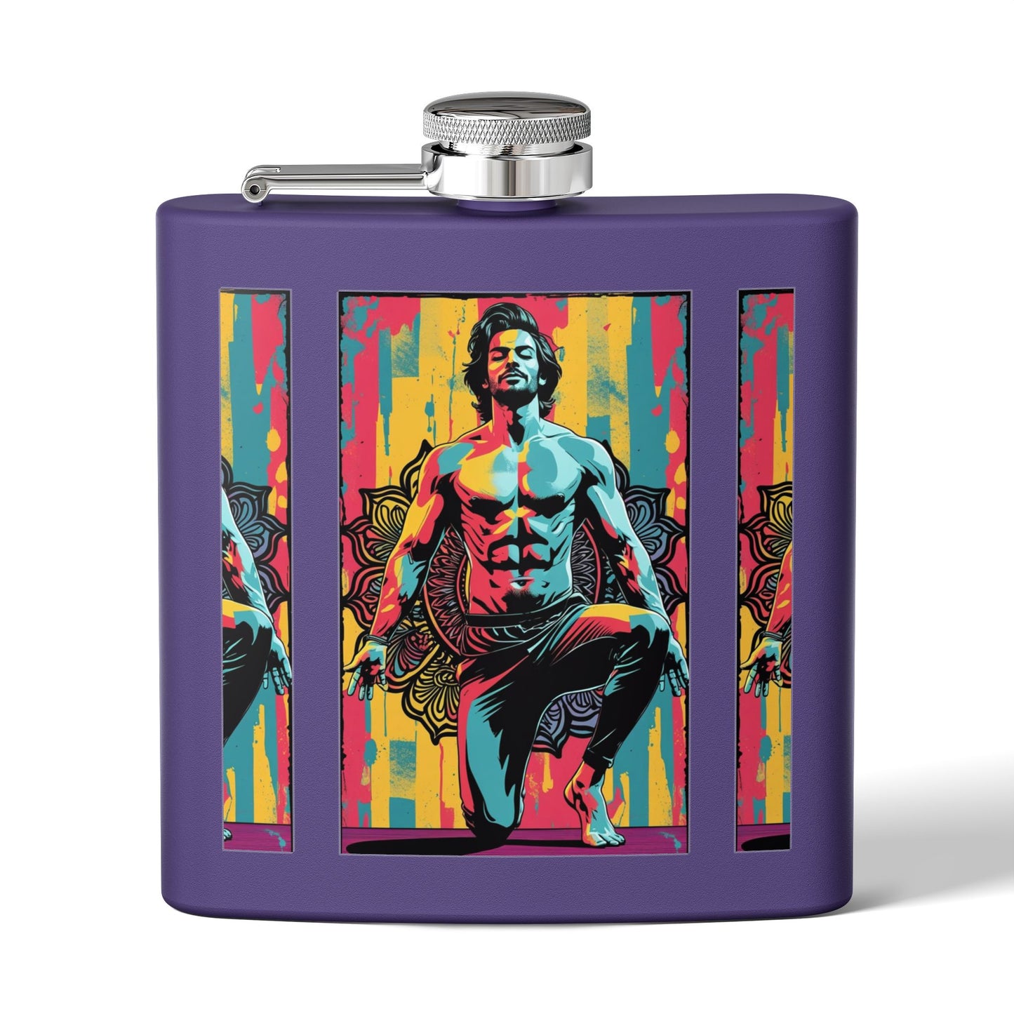 Colorful Yoga Stainless Steel Flask - Perfect for Meditation, Travel, Gifts, Outdoor Adventures, or Celebrations