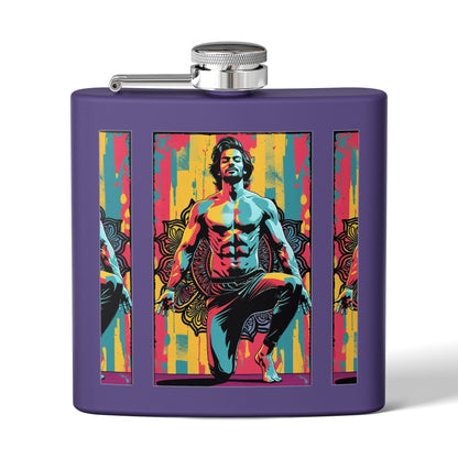 Colorful Yoga Stainless Steel Flask - Perfect for Meditation, Travel, Gifts, Outdoor Adventures, or Celebrations