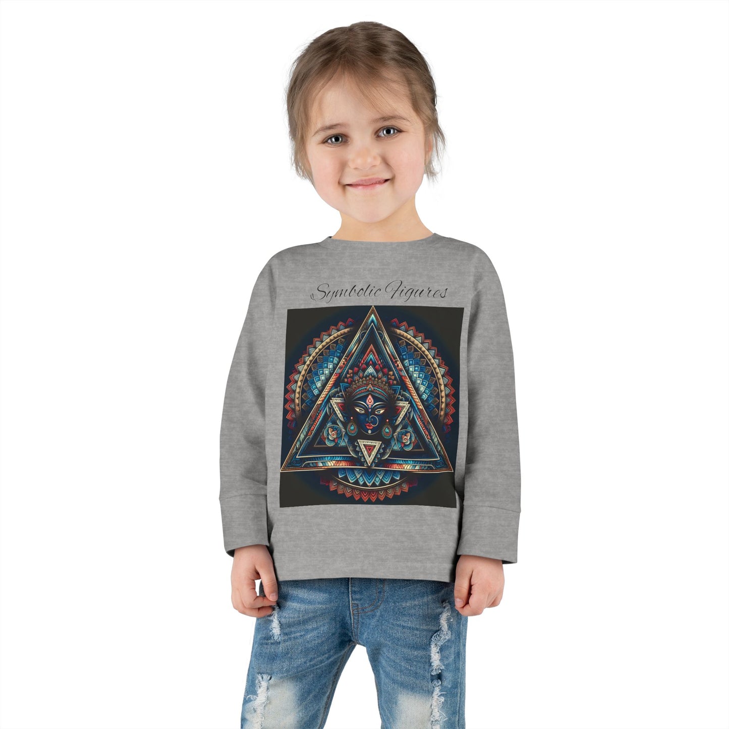 Colorful Toddler Long Sleeve Tee with Abstract Design, Perfect for Playdates, Birthdays, Everyday Wear, Gift for Kids, Cozy and Stylish
