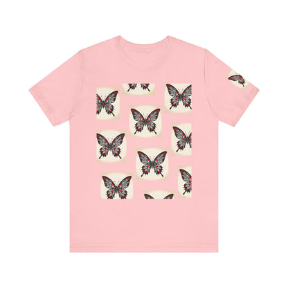Butterfly Graphic Tee | Unisex Short Sleeve Shirt, Casual Wear, Nature Lover Gift, Boho Style, Summer Fashion