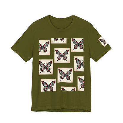 Butterfly Graphic Tee | Unisex Short Sleeve Shirt, Casual Wear, Nature Lover Gift, Boho Style, Summer Fashion