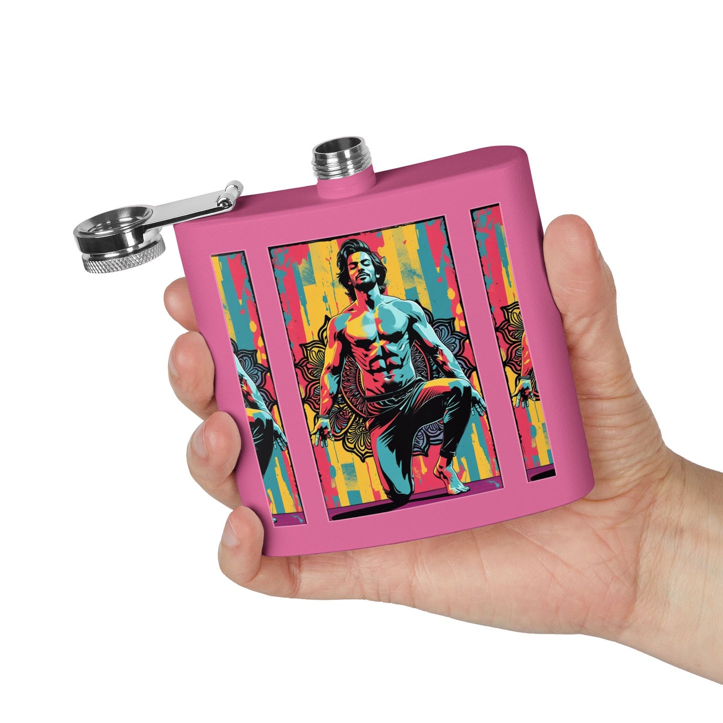 Colorful Yoga Stainless Steel Flask - Perfect for Meditation, Travel, Gifts, Outdoor Adventures, or Celebrations