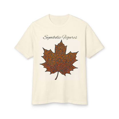 Garment-Dyed T-Shirt with Leaf Design, Casual Unisex Tee, Nature Lover Shirt, Gift for Friends, Fall Fashion Style