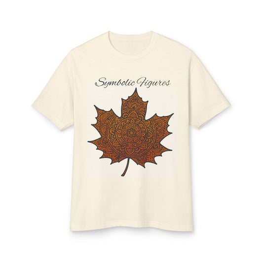 Garment-Dyed T-Shirt with Leaf Design, Casual Unisex Tee, Nature Lover Shirt, Gift for Friends, Fall Fashion Style