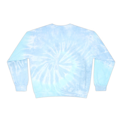 Trendy Tie-Dye Sweatshirt with Geometric Design, Cozy Unisex Outerwear, Perfect for Casual Wear, Gift for Friends, Stylish Layering