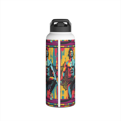 Vibrant Stainless Steel Water Bottle - Motivational Gym Hydration, Eco-Friendly Travel Mug, Fitness Gift, Workout Accessory