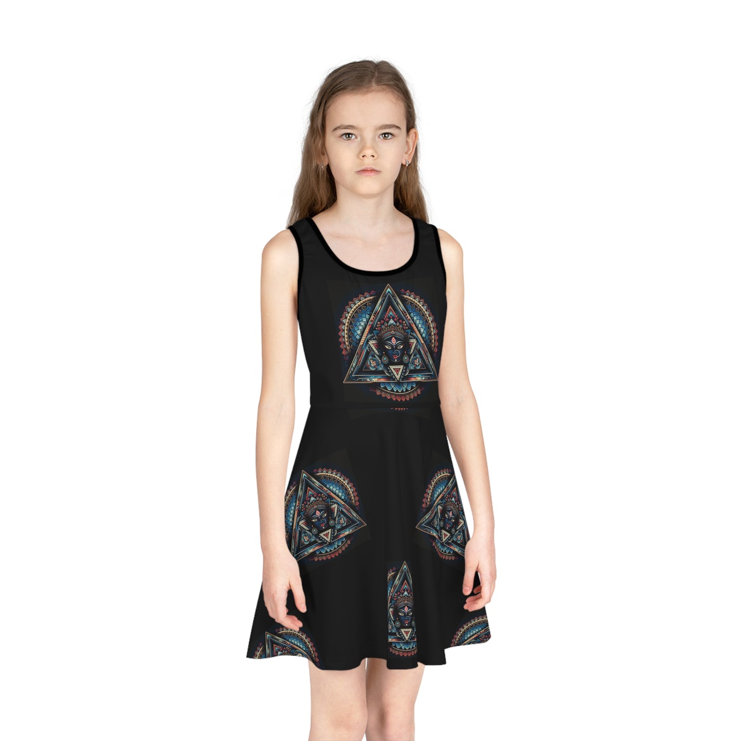 Bohemian Girls' Sleeveless Sundress, Summer Dress, Festival Wear, Vacation Outfit, Casual Sunshine Dress, Gifts for Daughters