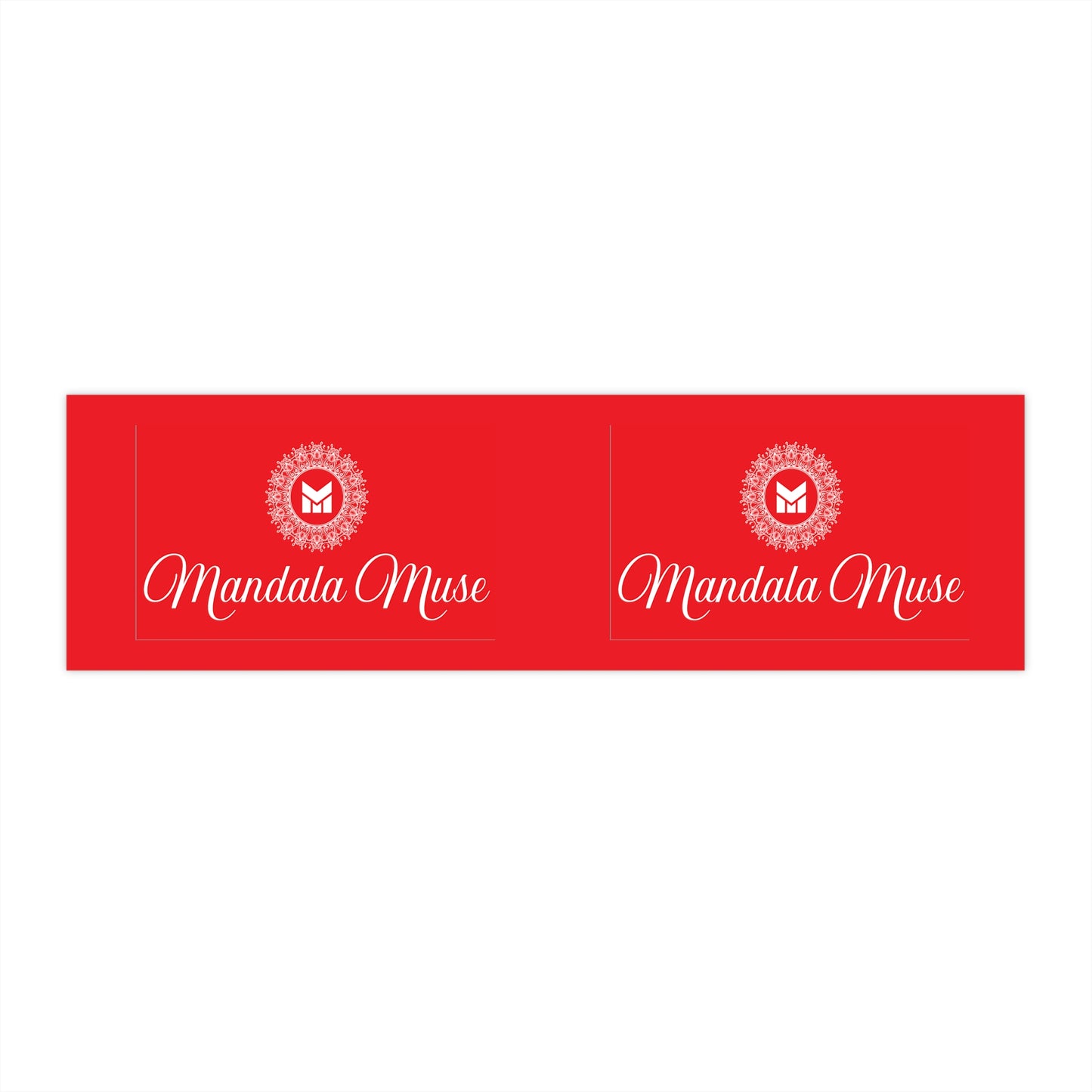 Bumper Sticker — Red 'Mandala Muse' Logo Strip