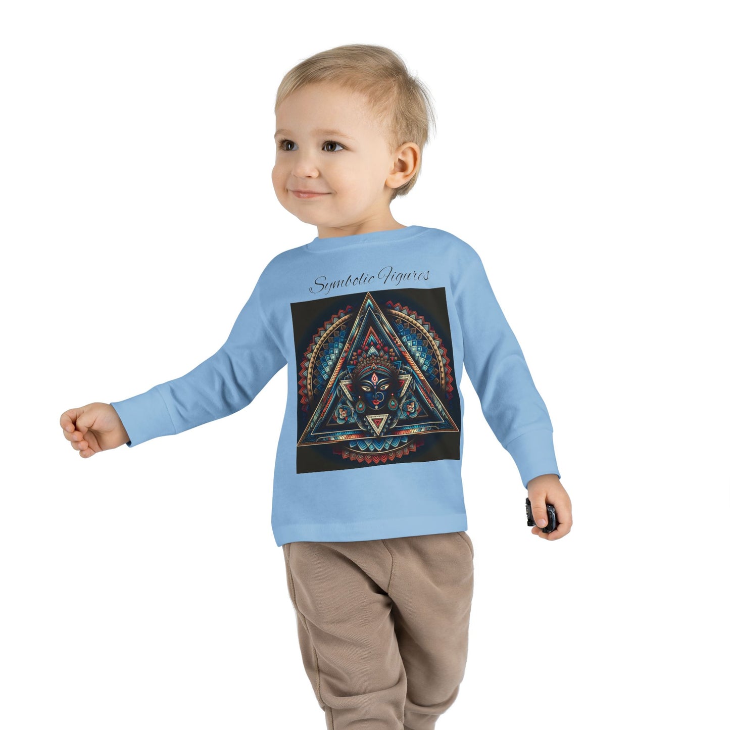 Colorful Toddler Long Sleeve Tee with Abstract Design, Perfect for Playdates, Birthdays, Everyday Wear, Gift for Kids, Cozy and Stylish
