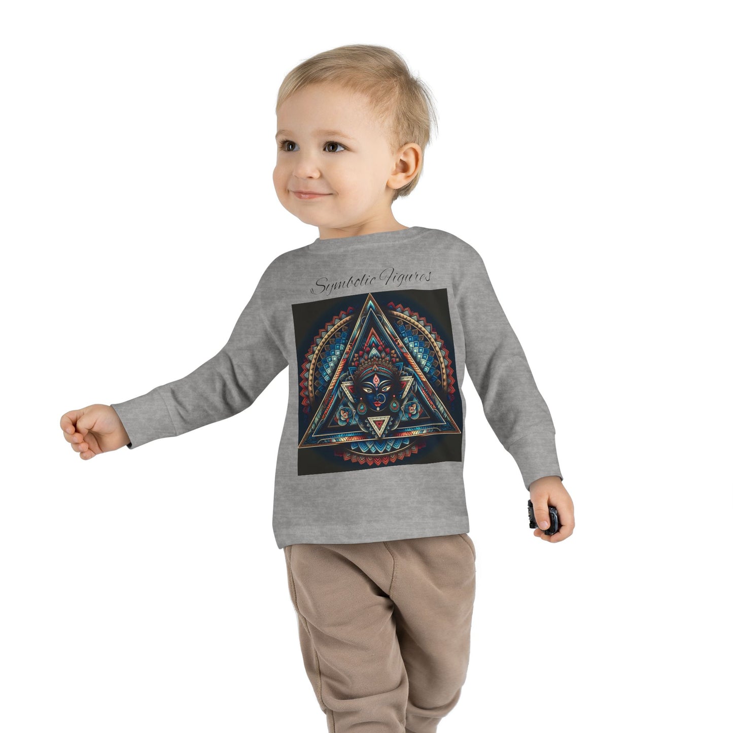 Colorful Toddler Long Sleeve Tee with Abstract Design, Perfect for Playdates, Birthdays, Everyday Wear, Gift for Kids, Cozy and Stylish