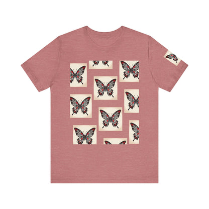 Butterfly Graphic Tee | Unisex Short Sleeve Shirt, Casual Wear, Nature Lover Gift, Boho Style, Summer Fashion