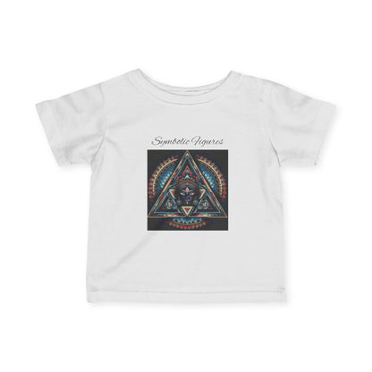 Infant Fine Jersey Tee with Geometric Design, Cute Baby T-Shirt, Unique Baby Gift, Toddler Fashion, Kids' Graphic Tee, Stylish Infant Wear