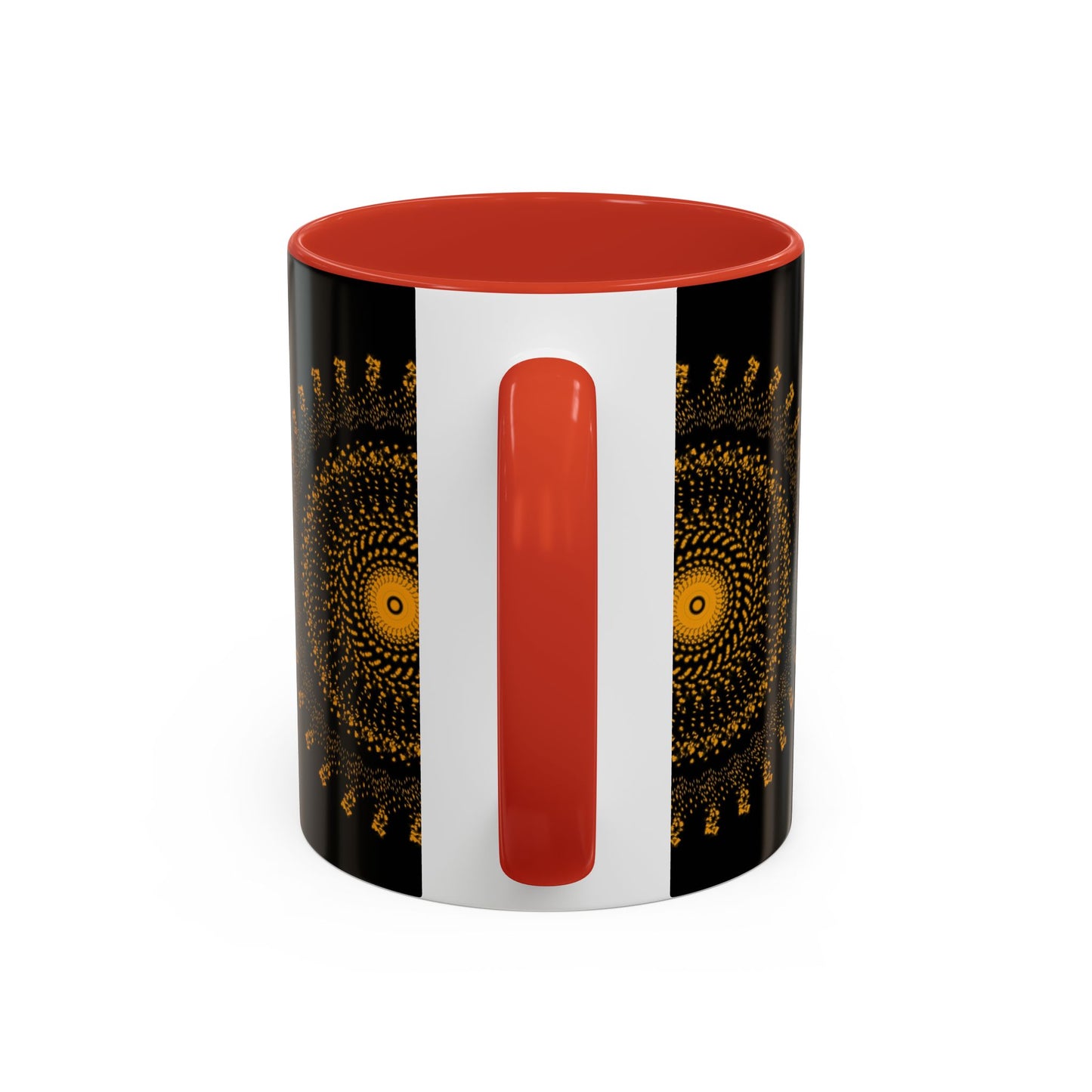 Mandala Pattern Accent Coffee Mug - 11oz & 15oz - Perfect Gift for Coffee Lovers