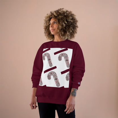 Candy Cane Champion Sweatshirt | Cozy Holiday Apparel, Christmas Sweater, Gift for Her, Winter Fashion, Festive Outfit