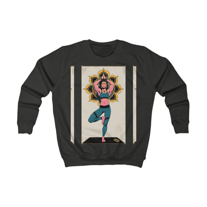 Yoga-Inspired Kids Sweatshirt, Cozy Kids Sweatshirt, Children's Yoga Apparel, Active Kids Clothes, Unique Gift for Young Yogis
