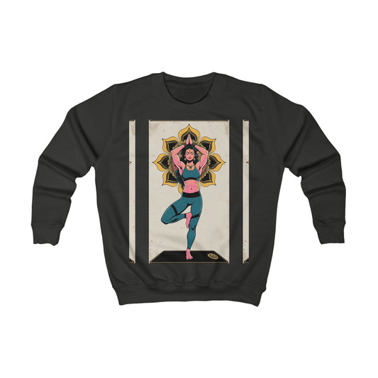Yoga-Inspired Kids Sweatshirt, Cozy Kids Sweatshirt, Children's Yoga Apparel, Active Kids Clothes, Unique Gift for Young Yogis