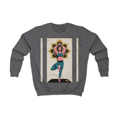 Yoga-Inspired Kids Sweatshirt, Cozy Kids Sweatshirt, Children's Yoga Apparel, Active Kids Clothes, Unique Gift for Young Yogis