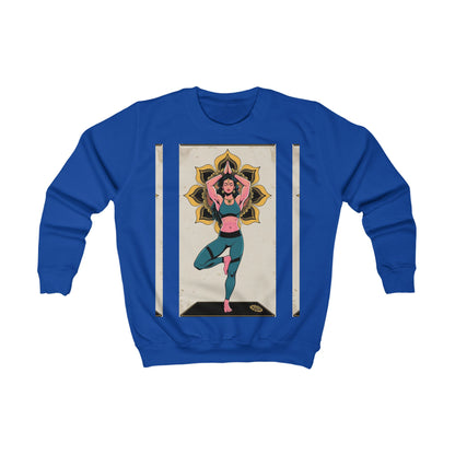 Yoga-Inspired Kids Sweatshirt, Cozy Kids Sweatshirt, Children's Yoga Apparel, Active Kids Clothes, Unique Gift for Young Yogis