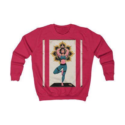 Yoga-Inspired Kids Sweatshirt, Cozy Kids Sweatshirt, Children's Yoga Apparel, Active Kids Clothes, Unique Gift for Young Yogis