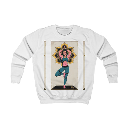 Yoga-Inspired Kids Sweatshirt, Cozy Kids Sweatshirt, Children's Yoga Apparel, Active Kids Clothes, Unique Gift for Young Yogis