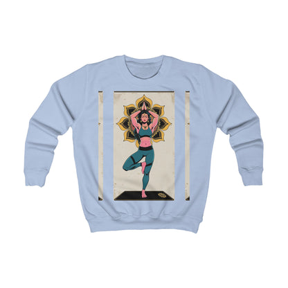 Yoga-Inspired Kids Sweatshirt, Cozy Kids Sweatshirt, Children's Yoga Apparel, Active Kids Clothes, Unique Gift for Young Yogis