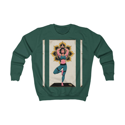 Yoga-Inspired Kids Sweatshirt, Cozy Kids Sweatshirt, Children's Yoga Apparel, Active Kids Clothes, Unique Gift for Young Yogis