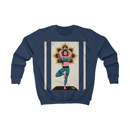 Yoga-Inspired Kids Sweatshirt, Cozy Kids Sweatshirt, Children's Yoga Apparel, Active Kids Clothes, Unique Gift for Young Yogis