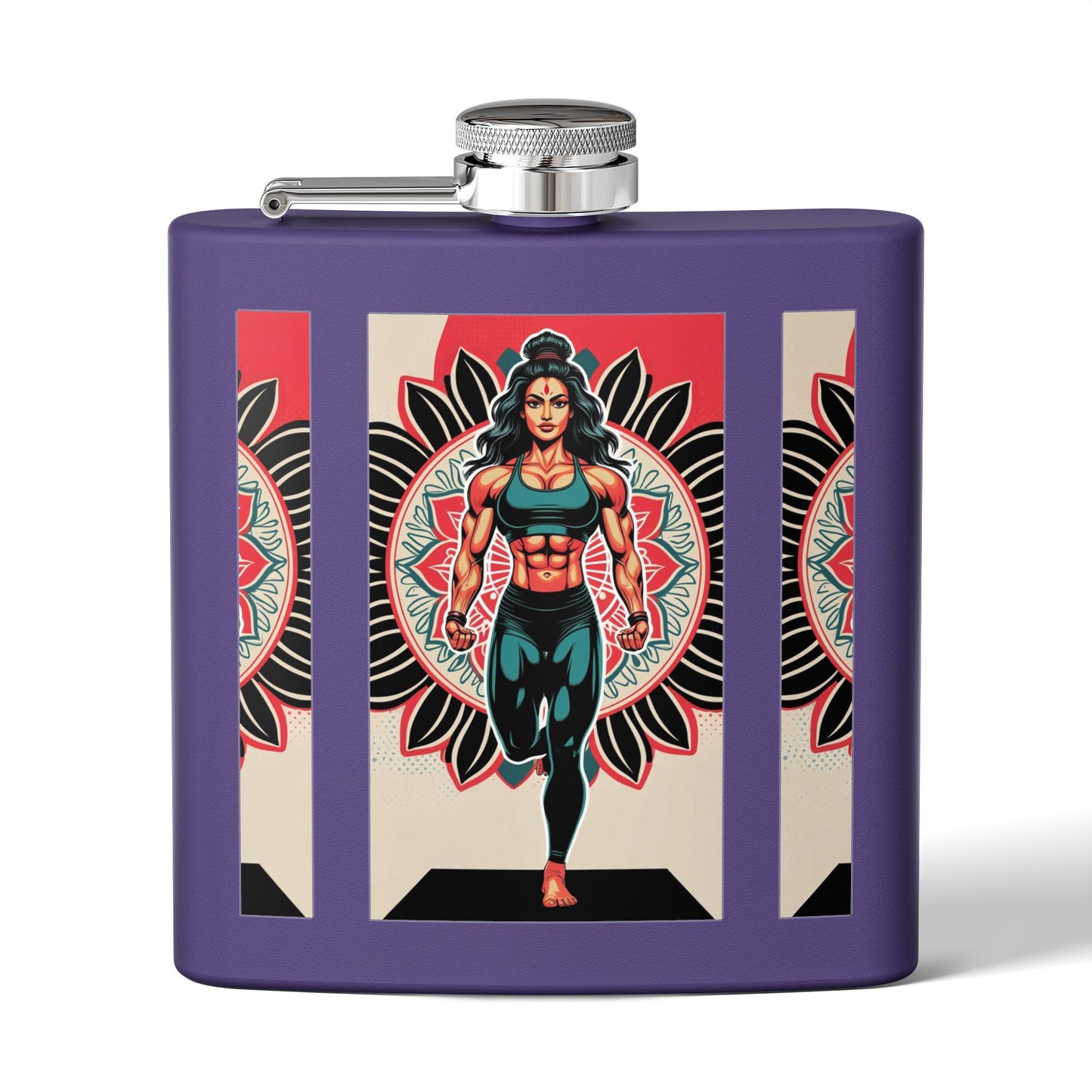 Colorful Yoga Stainless Steel Flask - Perfect for Meditation, Travel, Gifts, Outdoor Adventures, or Celebrations