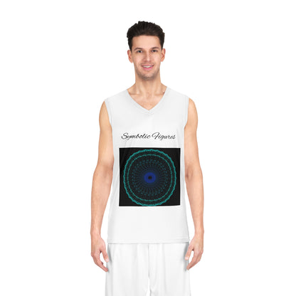 Symbolic Figures Basketball Jersey | AOP Athletic Wear, Sports Jersey, Unique Basketball Apparel, Gift for Athletes, Vintage Style