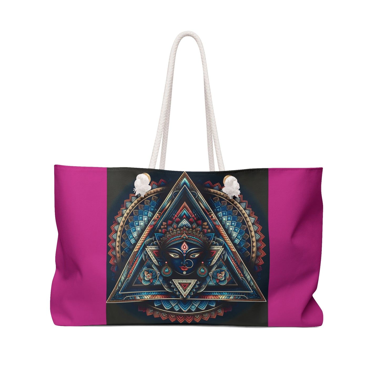 Boho Weekender Bag with Mandala Design, Yoga Travel Tote, Gym Bag, Overnight Essentials, Festival Accessory, Spiritual Gift