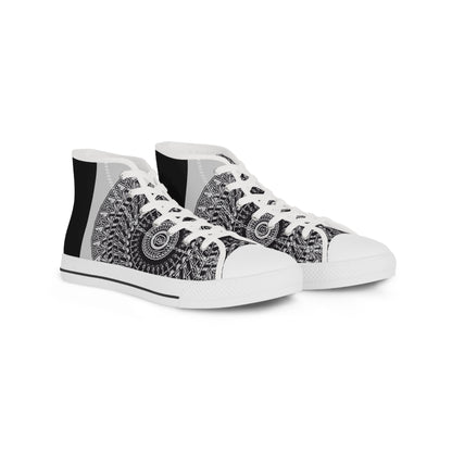 Stylish High Top Sneakers with Intricate Spiral Design