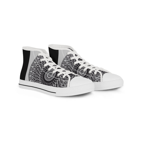 Stylish High Top Sneakers with Intricate Spiral Design