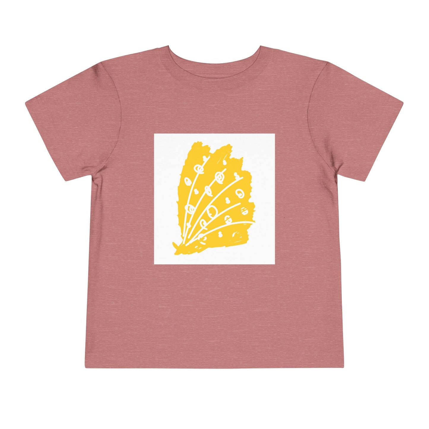 Sunny Leaf Toddler Tee, Cute Kid's Shirt, Summer Outfit, Nature Inspired Tee, Gift for Toddlers, Playtime Clothing, Eco-Friendly Tee