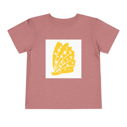 Sunny Leaf Toddler Tee, Cute Kid's Shirt, Summer Outfit, Nature Inspired Tee, Gift for Toddlers, Playtime Clothing, Eco-Friendly Tee