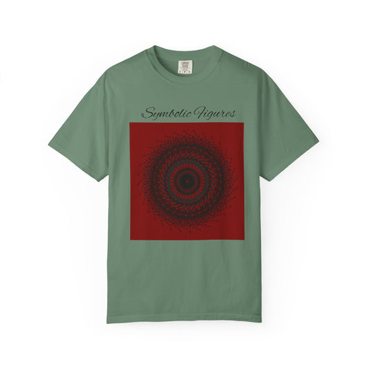 Symbolic Figures Unisex Garment-Dyed T-Shirt - Bohemian Style for Art Lovers