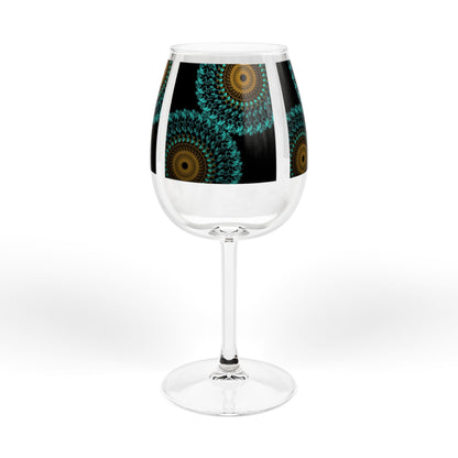 Vibrant Artistic Wine Glass, Unique Gift for Wine Lovers, Colorful 12oz Glassware, Fun Home Decor, Celebration Drinkware