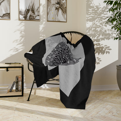 Cozy Mandala Velveteen Microfiber Blanket - Perfect for Home Decor & Gifting