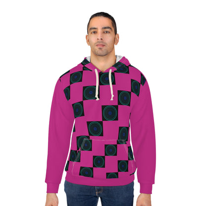 Geometric Pattern Pullover Hoodie, Unisex Abstract Sweatshirt, Chic Casual Wear, Cozy Layer, Gift for Her, Him, Fashion Statement